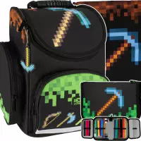 Ilustracja produktu Starpak Zestaw Szkolny Pixel Game Kilof 3el. Tornister 506708 + Piórnik 485869 + Worek 485859 