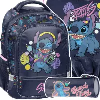 Ilustracja produktu  Paso Zestaw Szkolny 3el. Stitch Plecak DS24BB-260 + Piórnik DS24BB-003 + Worek DS24BB-713