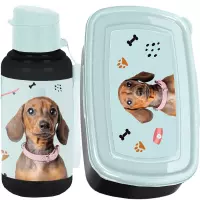 Ilustracja produktu Paso Zestaw Śniadaniowy Jamnik Bidon PP25JA-3030 + Śniadaniówka PP25JA-3022