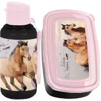 Ilustracja produktu Paso Zestaw Śniadaniowy  Brązowe Konie Bidon PP25HA-3030  + Śniadaniówka PP25HA-3022