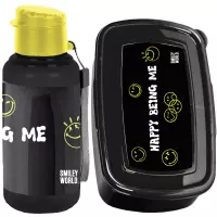 Ilustracja produktu Paso Zestaw Śniadaniowy Smiley Bidon SM25UN-3030 + Śniadaniówka SM25UN-3022