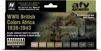 Ilustracja produktu Vallejo: 71.622 - Model Air - AFV - WWII British Colors Africa 1939-1943 (8x17 ml)