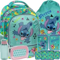 Ilustracja produktu  Paso Zestaw Szkolny 5el. Stitch Plecak DS25DD-260 + Piórnik DS25DD-P001BW + Worek DS25DD-712
