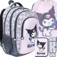 Ilustracja produktu St.Majewski Zestaw Szkolny 3el. BPL58 Kuromi Pink Plecak 694158 + Piórnik 694202 + Worek 694165