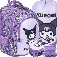 Ilustracja produktu  St.Majewski Zestaw Szkolny 3el. BPL58 Kuromi Violet Plecak 693700 + Piórnik 693762 + Worek 693724