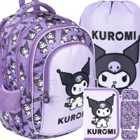 Ilustracja produktu St.Majewski Zestaw Szkolny 3el. BPL58 Kuromi Violet Plecak 693700 + Piórnik 694110 + Worek 693724