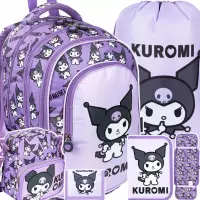 Ilustracja produktu t.Majewski Zestaw Szkolny 5el. BPL58 Kuromi Violet Plecak 693700 + Piórnik 694110 + Worek 693724 + Torebka 694097 + Portfel 695513