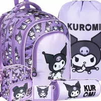 Ilustracja produktu  St.Majewski Zestaw Szkolny 3el. BPL58 Kuromi Violet Plecak 693700 + Piórnik 693748 + Worek 693724 + Torebka 694097 + Portfel 695513
