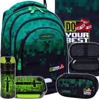 Ilustracja produktu AstraBag Zestaw Szkolny Do Your Best 5el. Plecak 502025016 + Worek 507025008 + Piórnik 503025021 + 558663 + 558656