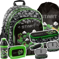 Ilustracja produktu Paso Zestaw Szkolny 5el. Start Game Plecak PP24ST-090 + Piórnik PP24ST-013 + Worek PP24ST-712