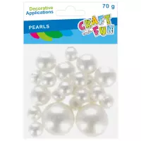 Ilustracja produktu Craft With Fun Ozdoba Dekoracyjna Koraliki Perły Białe 567288
