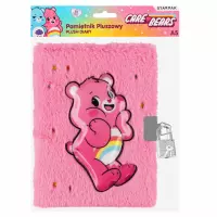 Ilustracja produktu Starpak Pamiętnik Pluszowy Zamykany na Kłódkę Care Bears Różowy 580133