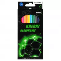 Ilustracja produktu Starpak Kredki Ołówkowe 12 kolorów Football 580597