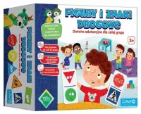 Ilustracja produktu Trefl Domino - figury i znaki drogowe gra dla grup