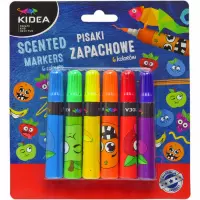Ilustracja produktu Kidea Pisaki Zapachowe 6 kolorów 070336