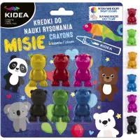 Ilustracja produktu Kidea Kredki Woskowe Misie 498768