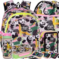 Ilustracja produktu CoolPack Zestaw Szkolny Panda Gang 5el. Plecak F029829 + Worek F070829 + Piórnik F067829 + Z08829 + Z18829