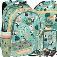 Ilustracja produktu CoolPack Zestaw Szkolny Toucans 5el. Plecak F048662 + Worek F070662 + Piórnik F067662 + Z08662 + Z18662