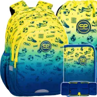 Ilustracja produktu CoolPack Zestaw Szkolny Football 2T 3el. Plecak Jerry F029339 + Worek F070339 + Piórnik F076339