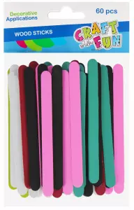 Ilustracja Craft With Fun Ozdoba Dekoracyjna Patyczki Drewniane Kolorowe 567311