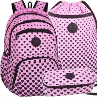 Ilustracja produktu CoolPack Pick Plecak Szkolny Młodzieżowy Pink Marshmallow F099893 + Worek F070893 + Piórnik F062893