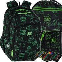 Ilustracja produktu CoolPack Zestaw Szkolny Game Night 3el. Plecak Prime Pro F162711 + Worek F070711 + Piórnik F066711