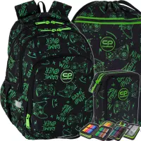 Ilustracja produktu CoolPack Zestaw Szkolny Game Night 3el. Plecak Prime Pro F162711 + Worek F070711 + Piórnik F067711
