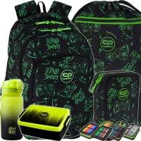 Ilustracja produktu CoolPack Zestaw Szkolny Game Night 3el. Plecak Prime Pro F162711 + Worek F070711 + Piórnik F067711 + 56407CP + Z07510