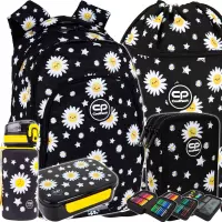 Ilustracja CoolPack Zestaw Szkolny Daisy Black 5el. Plecak Prime Pro F162817 + Worek F070817 + Piórnik F067817 + Z17817 + Z18817