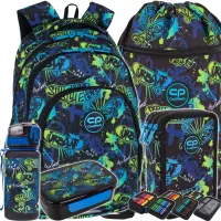 Ilustracja produktu CoolPack Zestaw Szkolny Skate Night 5el. Plecak Prime Pro F162930 + Worek F070930 + Piórnik F067930 + Z17930 + Z18930