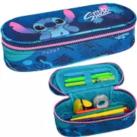 Ilustracja produktu Coolpack Campus Piórnik Tuba Usztywniona z Organizerem Stitch Blue F062780