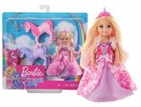Ilustracja produktu Mattel Barbie Lalka Chelsea + Dwa Jednorożce GJK17