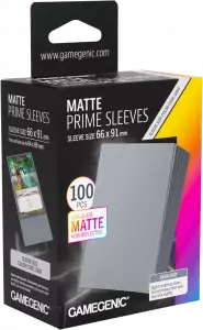Ilustracja produktu Gamegenic: Matte Prime Sleeves (66x91 mm) - Dark Gray - 100 sztuk