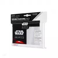Ilustracja produktu Gamegenic: Star Wars Unlimited - Double Sleeving Pack - Koszulki na Karty - Space Red