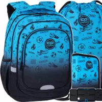 Ilustracja produktu CoolPack Zestaw Szkolny Football 2T Blue 3el. Plecak Fast F163008 + Worek F159008 + Piórnik F076008