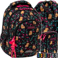 Ilustracja produktu AstraBag Zestaw Szkolny Flower Capy 3el. Plecak AB330 502026012 + Worek 507026006 + Piórnik 503026019