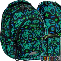 Ilustracja produktu AstraBag Zestaw Szkolny Game On 3el. Plecak AB330 502026019 + Worek 507026010 + Piórnik 503026029