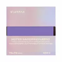 Ilustracja produktu Starpak Notes Samoprzylepny Brokat Fioletowy 576527