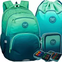 Ilustracja produktu CoolPack Zestaw Szkolny Gradient Blue Lagoon 3el. Plecak Pick F099690 + Worek F070690 + Piórnik F066690
