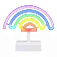 Ilustracja Stojąca lampka neonowa LED - Tęcza 
