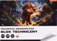 Ilustracja produktu Starpak Blok Techniczny Biały A4 10 Kartek Krówka 587753