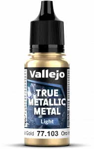 Ilustracja produktu Vallejo: 77.103 - True Metallic Metal - Light - Imperial Gold (18 ml)