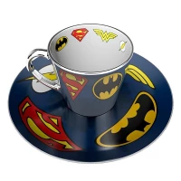 Ilustracja Dc Comics Logo zestaw: filiżanka + talerzyk - ABS