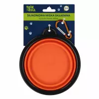 1. Trik&Roll Miska Dla Zwierząt Silkionowa Składana Pomarańczowa 13cm 560890