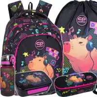 1. CoolPack Zestaw Szkolny Capybara Music 5el. Plecak Fast F163961 + Worek F159961 + Piórnik F062961 + Z17961 + Z18961