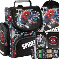 1. Paso Zestaw Szkolny 3el. Spider Man Black Tornister  SP25WW-525 + Piórnik SP25WW-P001 + Worek SP25WW-712