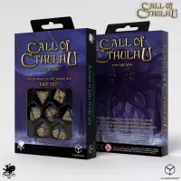 1. Zestaw Kości Zew Cthulhu 7. Edycja - Niebiesko-zielone i złote
