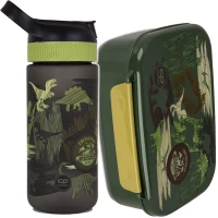 1. Zestaw CoolPack Bibby Bidon na napoje 420ml Adventure Park Z08672 + Śniadaniówka Z18672