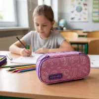 4. AstraBag Piórnik AC6 Saszetka Usztywniona Kitty 503026010