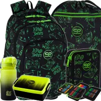 1. CoolPack Zestaw Szkolny Game Night 3el. Plecak Prime Pro F162711 + Worek F070711 + Piórnik F066711 + 56407CP + Z07510